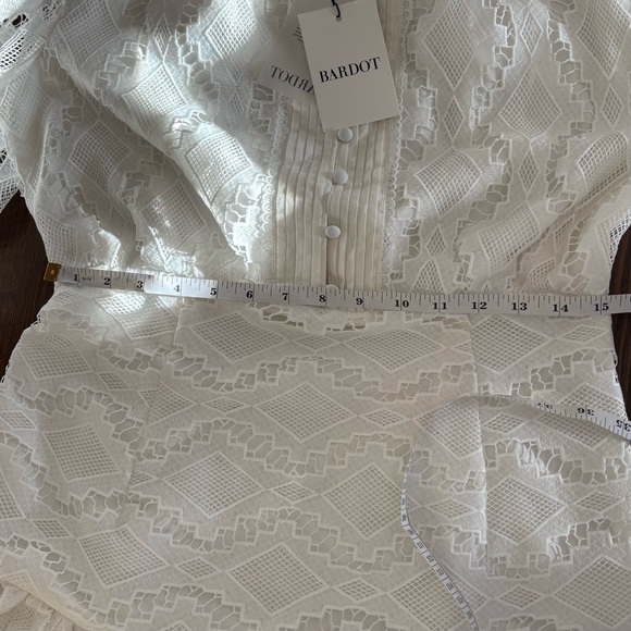 Bardot Remy Lace Mini Dress Ivory size 8, NWT Bridal Shower Engagement Party - Picture 11 of 15